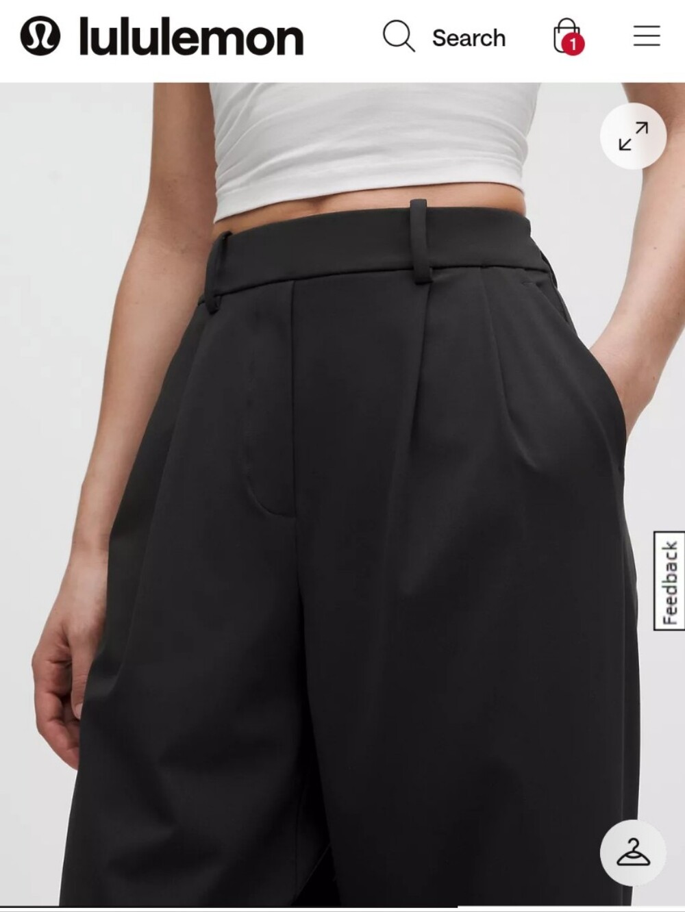 Lululemon High-Rise Daydrift Trouser Wide Leg Pants - Black, Reg